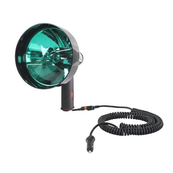 Larson Electronics HL-85-GREEN-12V-5 12V 5 Million Candlepower Handheld Spotlight with 5 in. Green Hunting Lens; 100 watt Halogen - Spot & Flood Combo HL-85-GREEN-12V-5 - main